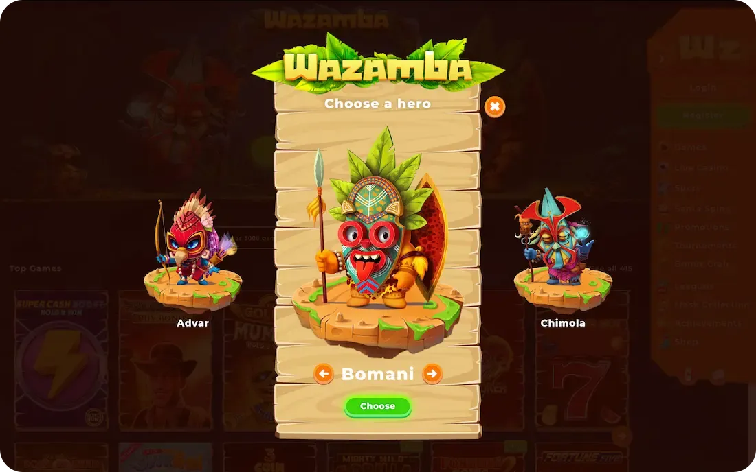 Wazamba Login